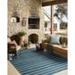 Loloi Easton Teal and Fog 4" x 6" Indoor/Outdoor Area Rug, , large