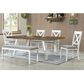 Mayberry Hill Summerville 6-Piece Rectangular Dining Set in Oak and Antique White, , large