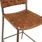 Home Trends & Design 17" Counter Stool with Brown Top Grain Leather, , large