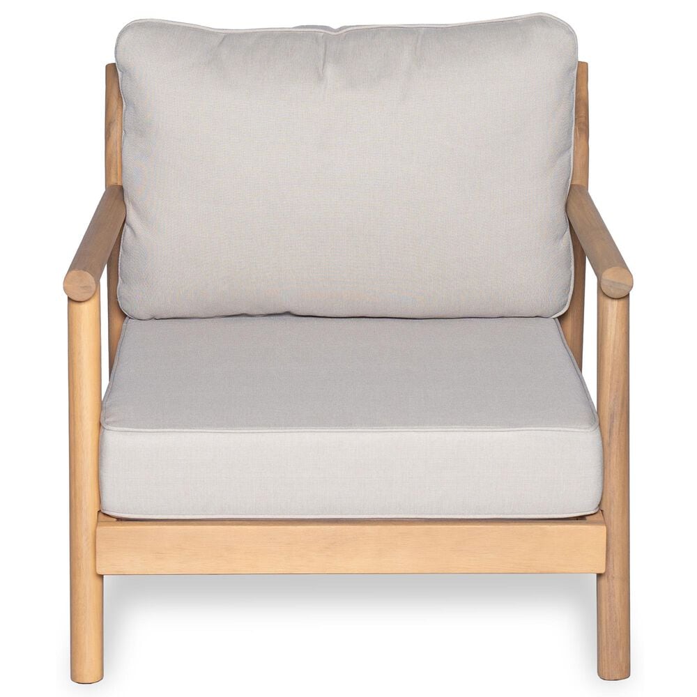 Hearth and Haven 2-Piece Outdoor Acacia Wood Chat Set with Coffee Table in Beige, , large