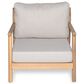 Hearth and Haven 2-Piece Outdoor Acacia Wood Chat Set with Coffee Table in Beige, , large