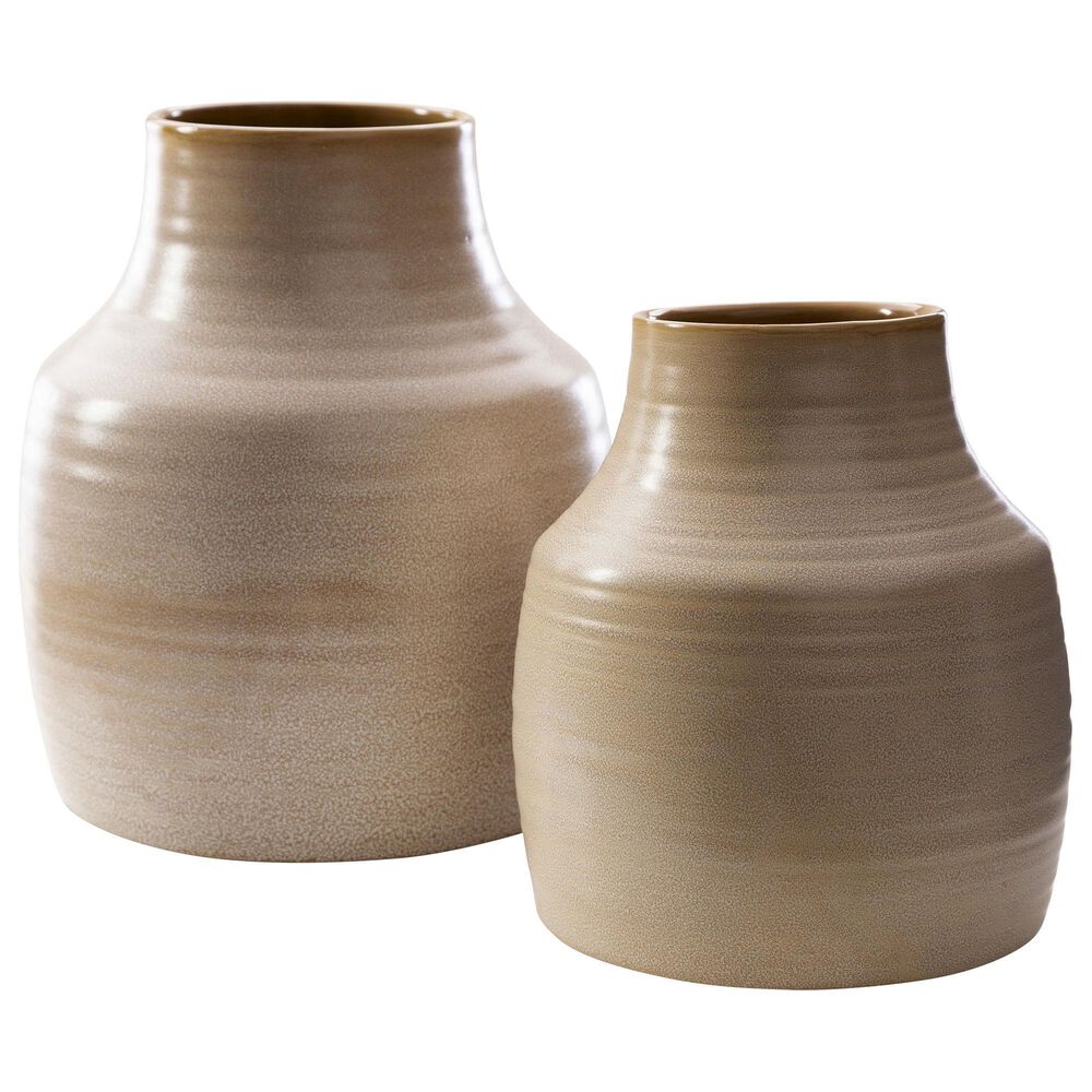 Ashley Millcott 12" Vase in Tan (Set of 2), , large