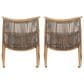 Hearth and Haven Outdoor Rocking Chair with PE Rattan Backrest in Gray (Set of 2), , large