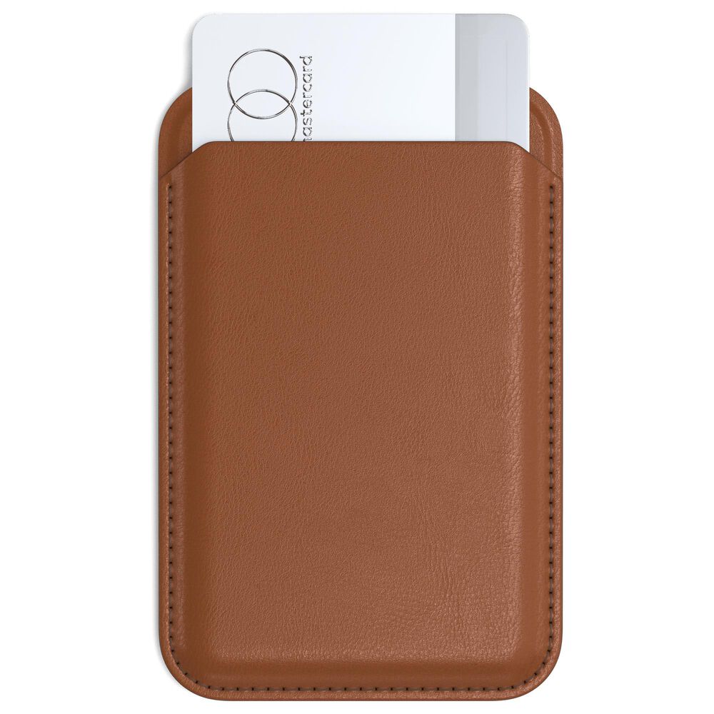 Satechi Vegan Leather Magnetic Wallet Stand in Brown, , large