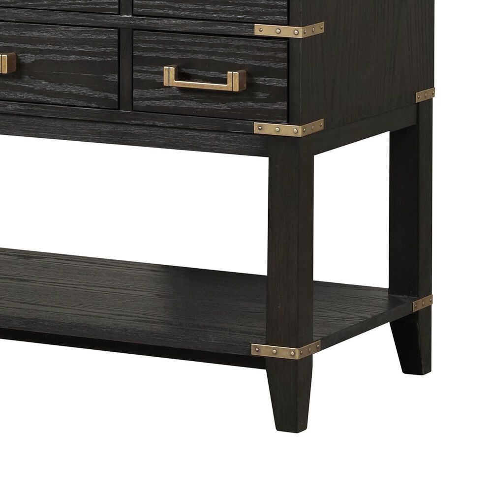 Lexora Home Norwalk 48&quot; Single Bathroom Vanity in Black Oak with White Carrara Marble Top  and Rectangle Sink, , large