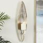 Maple and Jade Single Candle Wall Sconce in Brass, , large