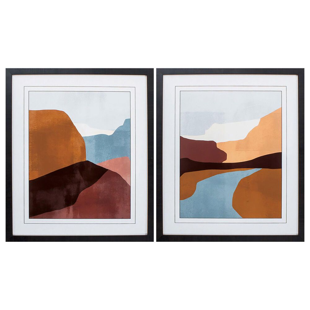Propac Sedona Colorblock B Wall Art in Orange (Set of 2), , large