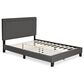 HOMLUX Laval Full Upholstered Platform Bed Frame in Stone, , large