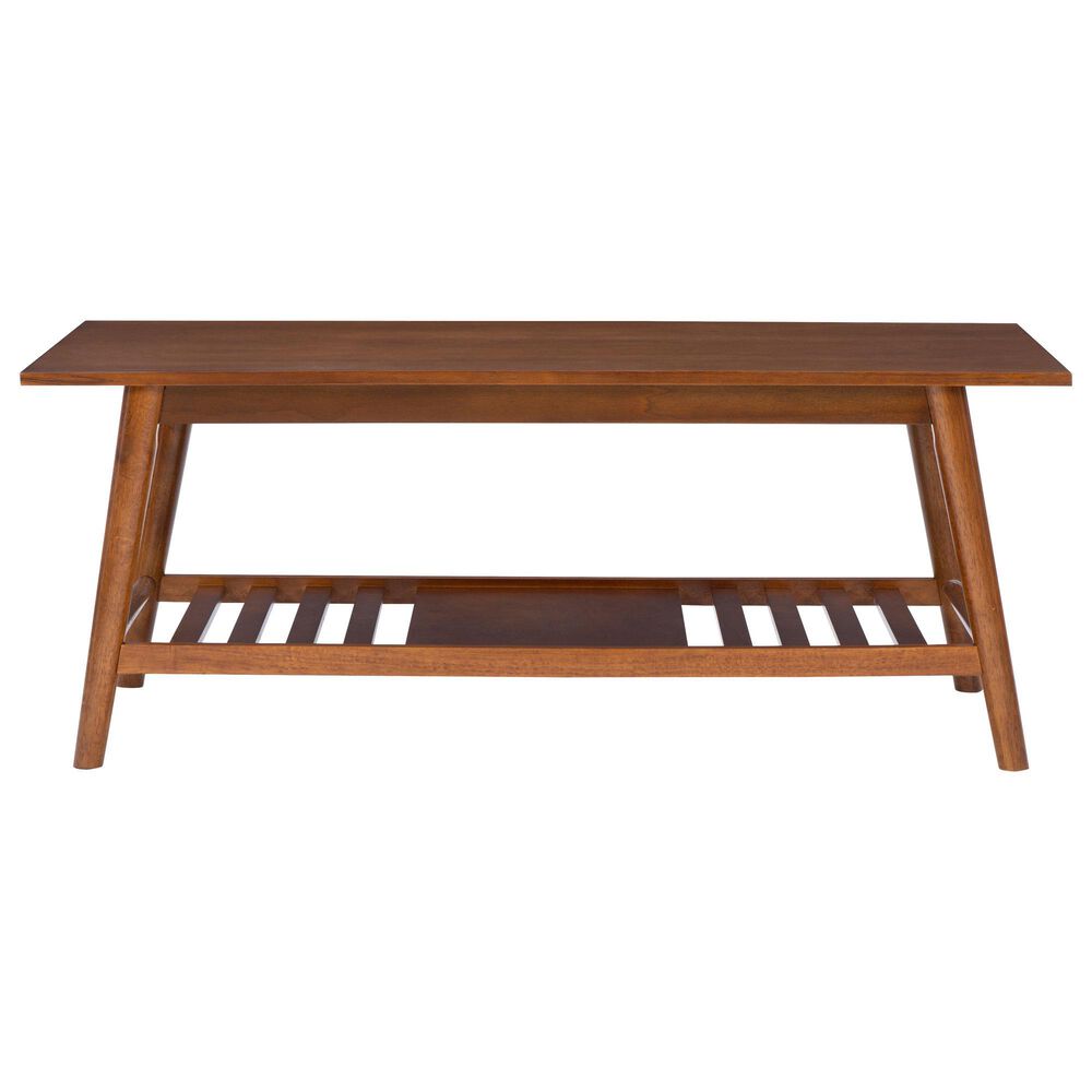 Linon Home Decor Charlotte Coffee Table in Warm Walnut, , large