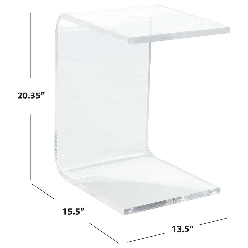 Safavieh Kat Side Table in Clear, , large