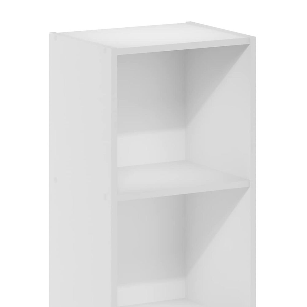 HOMLUX 3-Tier Shelf Bookcase with Door Storage Cabinet in White, , large