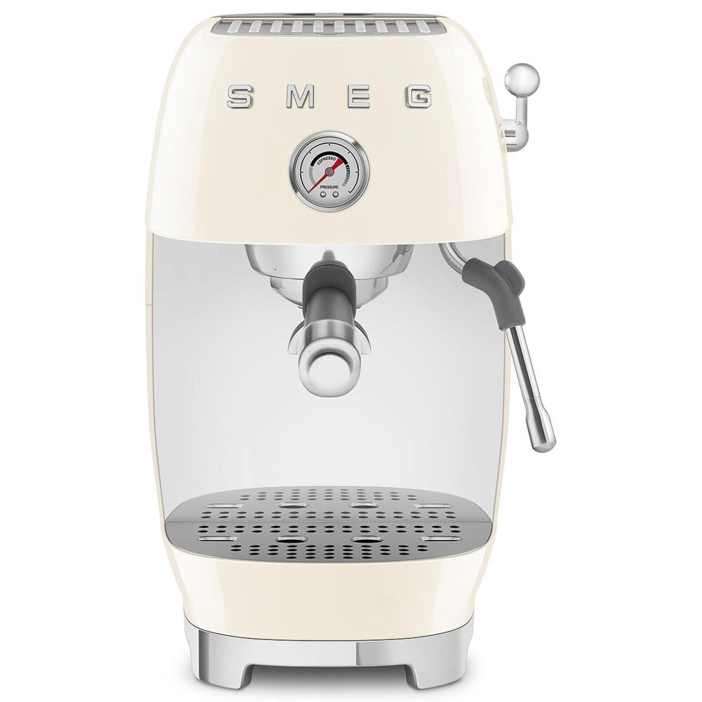 SMEG Espresso Manual Coffee Machine with Grinder in Cream, , large