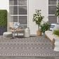 Nourison Positano Southwestern Charcoal 7" x 10" Indoor/Outdoor Area Rug, , large