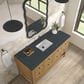 James Martin Vanities Breckenridge 60" Single Bathroom Vanity in Light Natural Oak with 3 cm Charcoal Soapstone Quartz Top and Rectangular Sink, , large
