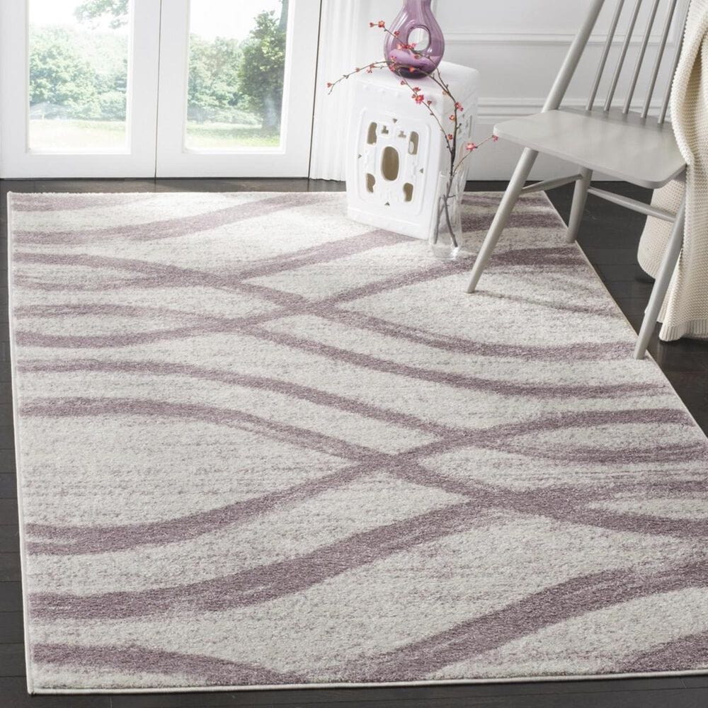 Safavieh Adirondack ADR125L 5"1" x 7"6" Cream and Purple Area Rug, , large