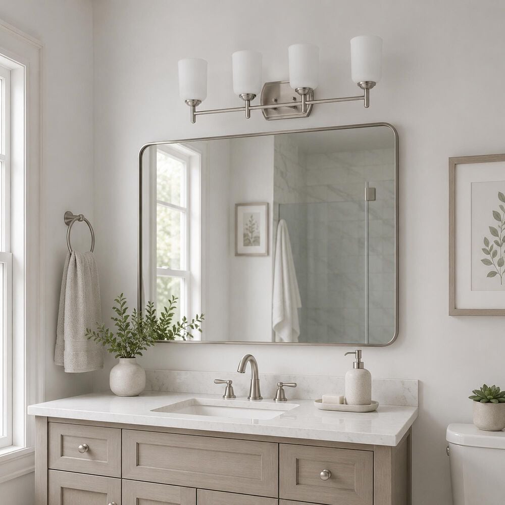 Vaxcel Laurelhurst 4-Light Bathroom Vanity in Satin Nickel, , large