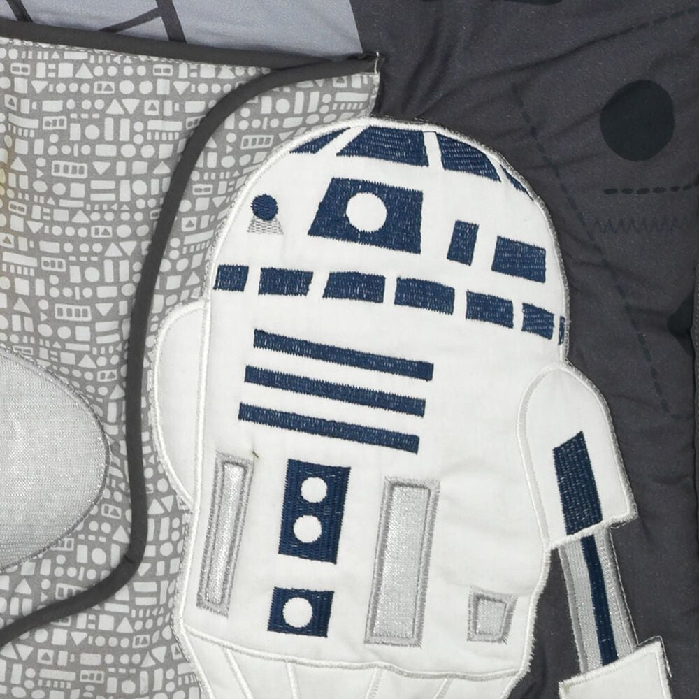 Lambs and Ivy Star Wars Millennium Falcon 3-Piece Baby Crib Bedding Set in Brown, Yellow, Blue and Gray, , large