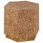 Century Furniture Aidan Hexagon Accent Table in Brown and Brass, , large