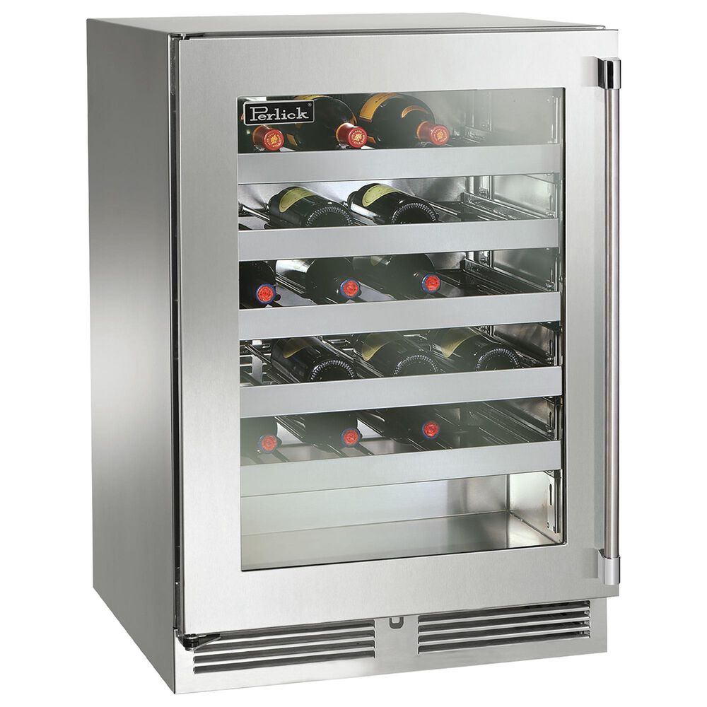 Perlick Signature Indoor Series 5.2 Cu. Ft. Wine Reserve with Left Hinge and Glass Door in Panel Ready, , large