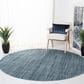 Safavieh Dream DRM500M 6"7" Round Blue and Grey Area Rug, , large