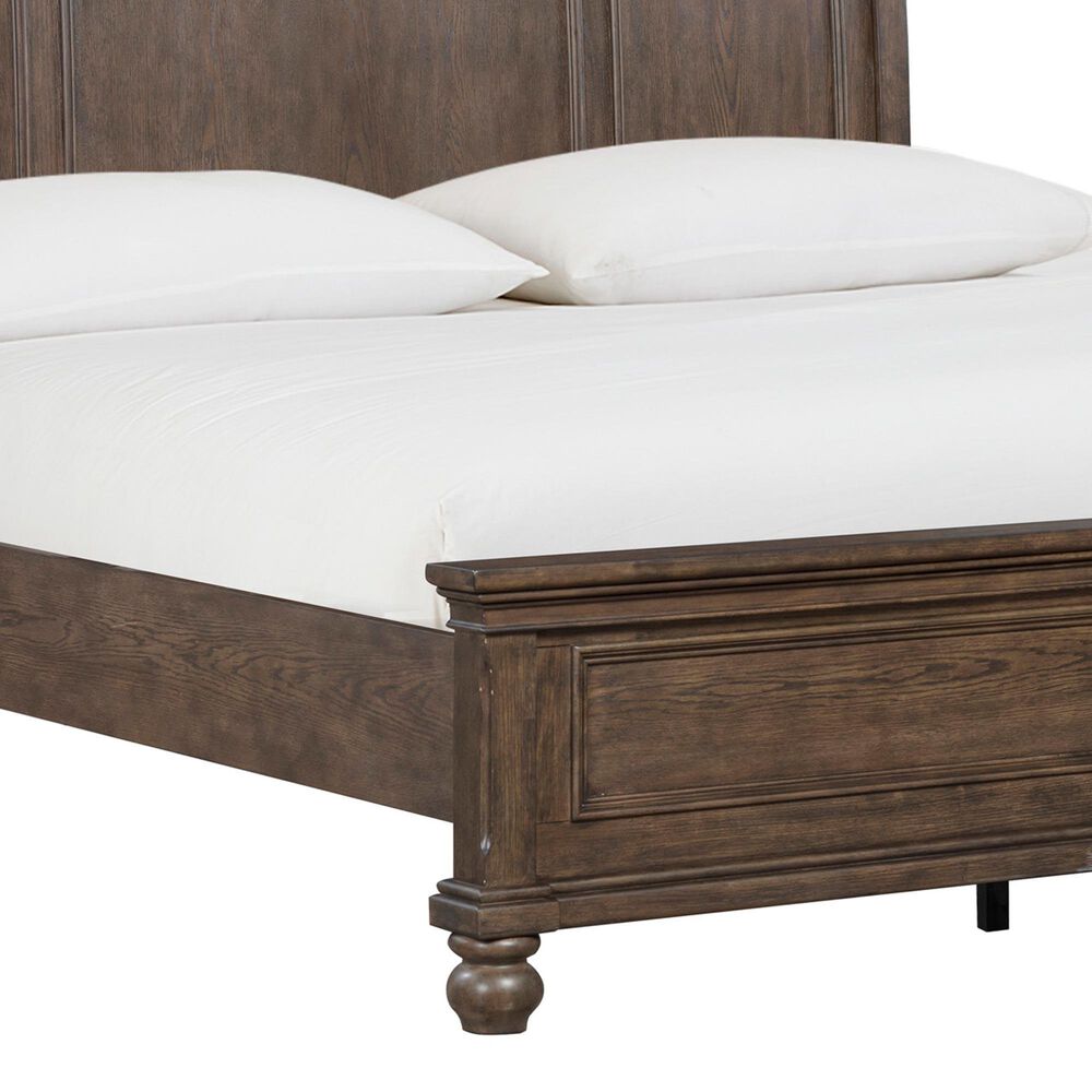 Riva Ridge Oxford California King Sleigh Bed in Cocoa with USB Ports, , large