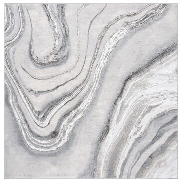 Safavieh Orchard 6"7" Square Grey and Ivory Area Rug, , large