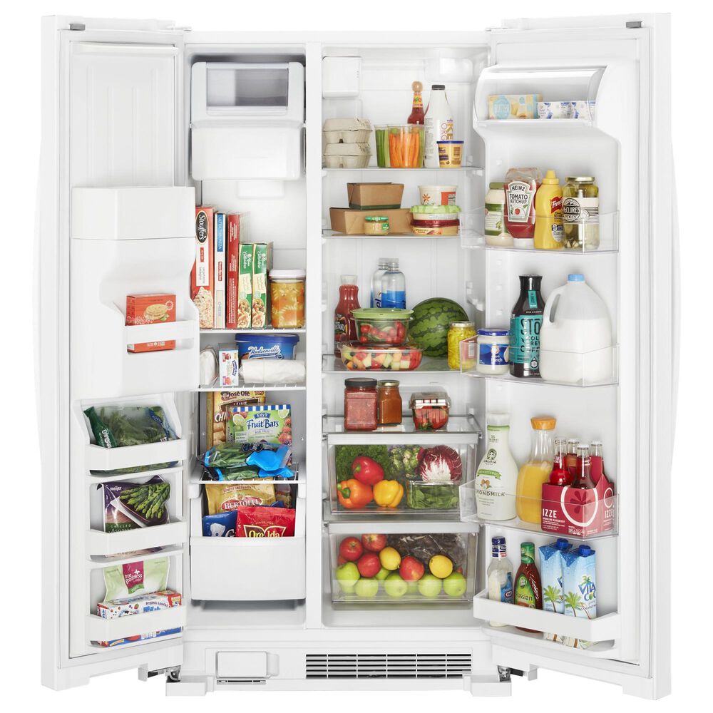 Whirlpool 25 Cu. Ft. Side by Side Refrigerator in White, , large