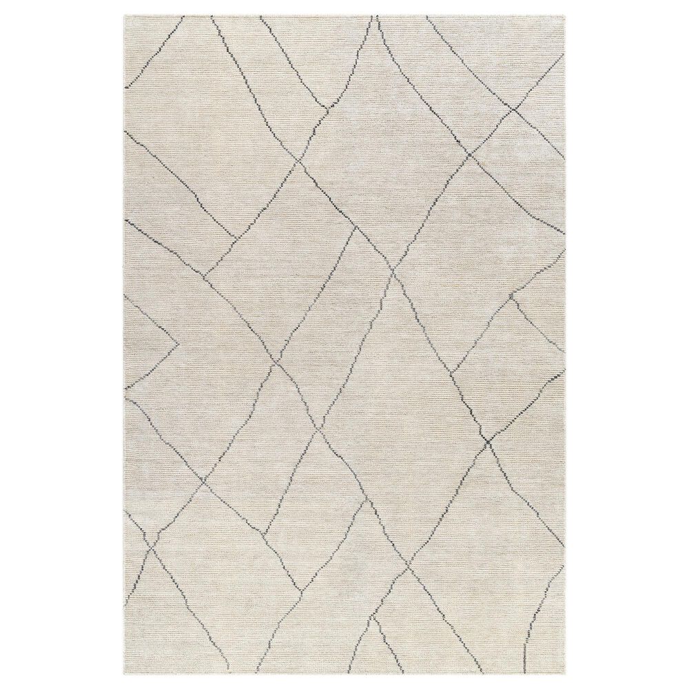 Surya Nalan 2" x 3" Off-White, Charcoal and Black Area Rug, , large