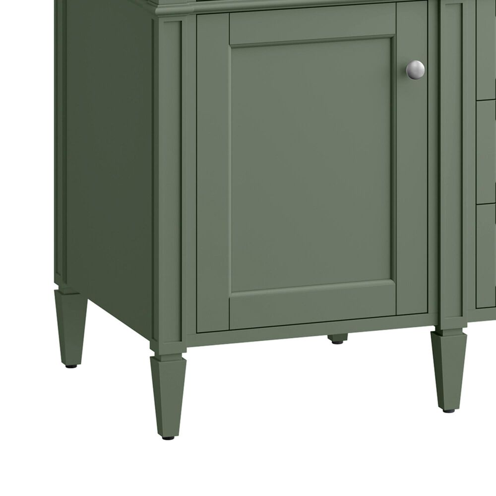 James Martin Brittany 60" Double Bathroom Vanity in Smokey Celadon with 3 cm Tajnar Eclos Top and Rectangular Sinks, , large