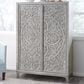 Urban Home Boho Chic Wardrobe Chest in Washed White, , large