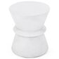 Hearth and Haven Round Patio Side Table with Hourglass-Shaped Base in Antique White, , large