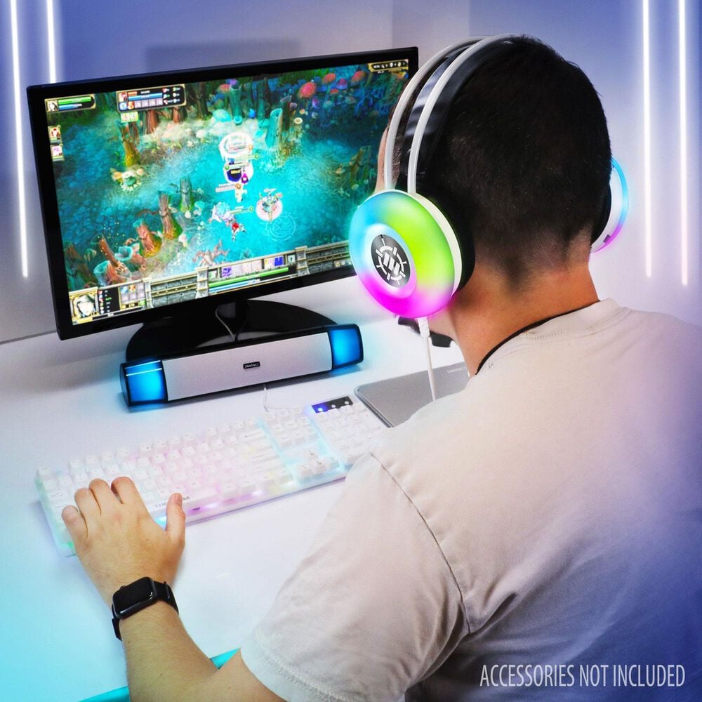 Accessory Power Theorem 3 Gaming Headset with Built-In Bass Resonators in White, , large