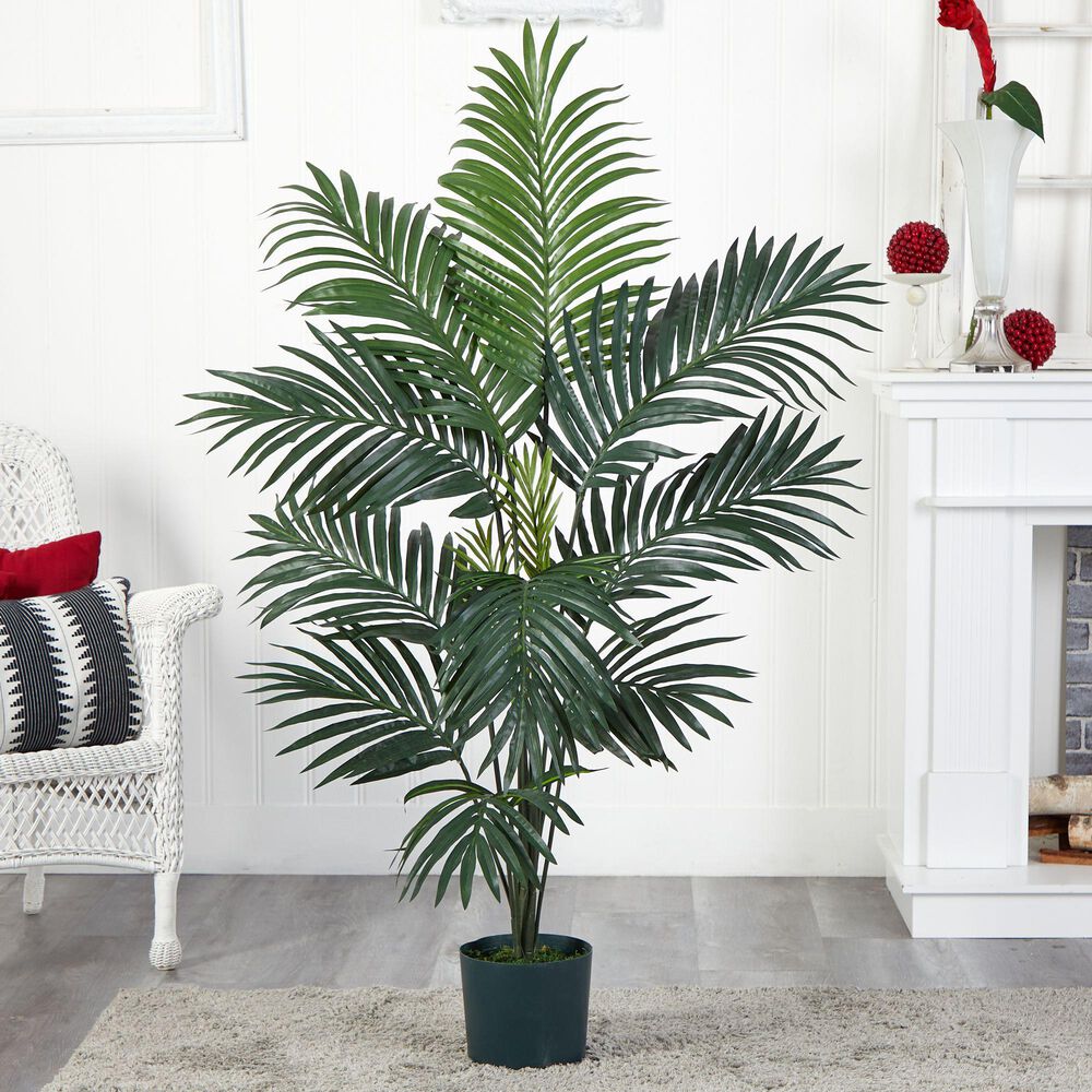 Nearly Natural Inc 5' Kentia Palm Silk Tree in Green NFM