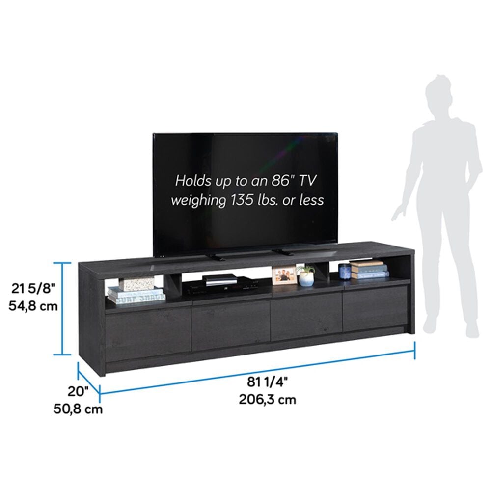 Sauder Harvey Park 81&quot; TV Stand in Raven Oak, , large