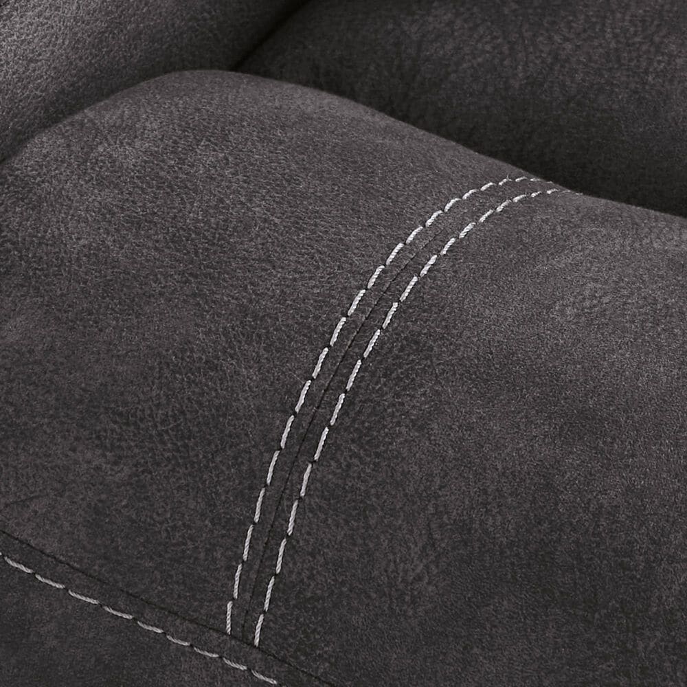 Ashley Brysonview Manual Double Reclining Loveseat with Console in Charcoal, , large