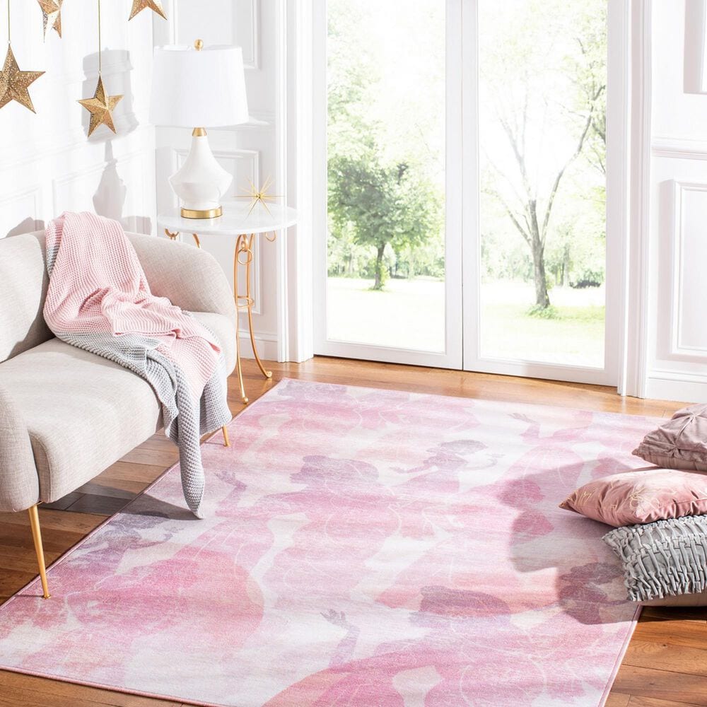 Safavieh Disney Princess Assurance 3&#39;3&quot; x 5&#39;3&quot; Pink and Purple Kids Rug, , large