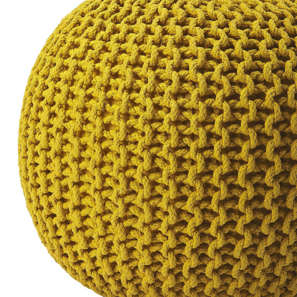Butler Pincushion Pouffe in Yellow, , large