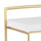 Lumisource Fuji Stackable Barstool with White Velvet Cushion in Gold (Set of 2), , large