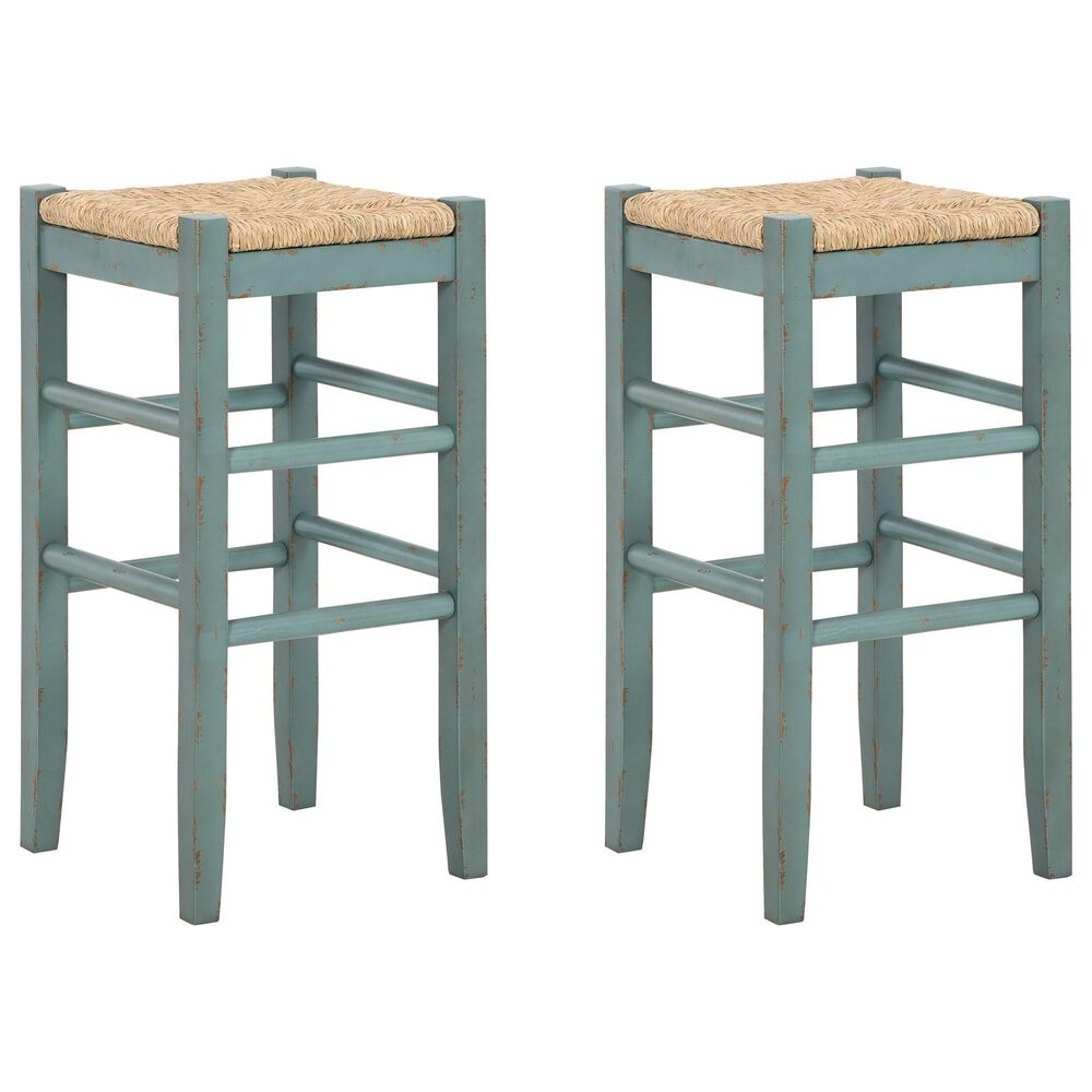 Ashley Mirimyn Bar Stool Set of 2 in Teal, , large