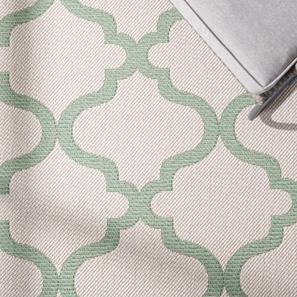 Safavieh Bermuda 3&#39; x 5&#39; Beige and Green Indoor/Outdoor Area Performance Rug, , large