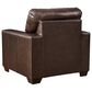 Ashley Santorine Stationary Chair and Ottoman Set in Dark Brown, , large