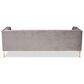 Baxton Studio Zanetta Stationary Sofa in Gray Velvet, , large
