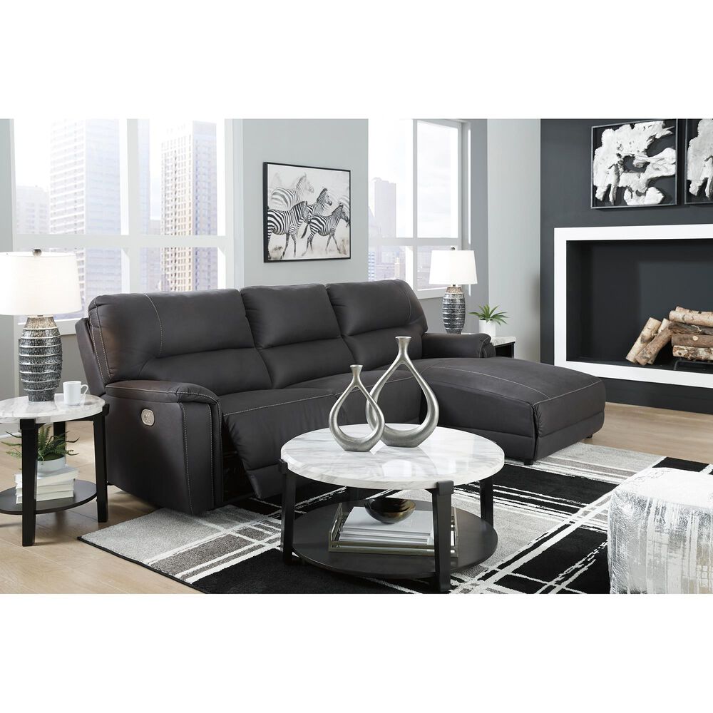Signature Design by Ashley Henefer 3-Piece Power Reclining Sectional Set in Midnight, , large