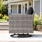 HOMLUX 9-Piece Wicker Sectional Patio Furniture Set in Black, , large