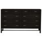 Fleming Furniture Co. Rochester 10 Drawer Dresser and Mirror in Onyx, , large