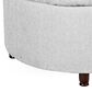 Regency Global Sourcing Knight 28" Round Storage Ottoman in White, , large