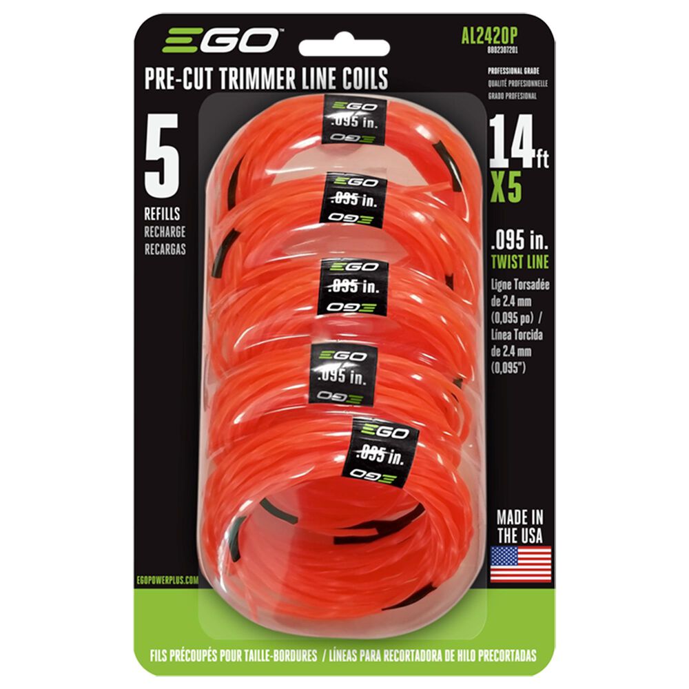 EGO 5-Pack 0.095&quot; Pre-Cut Twisted Trimmer Line in Orange, , large