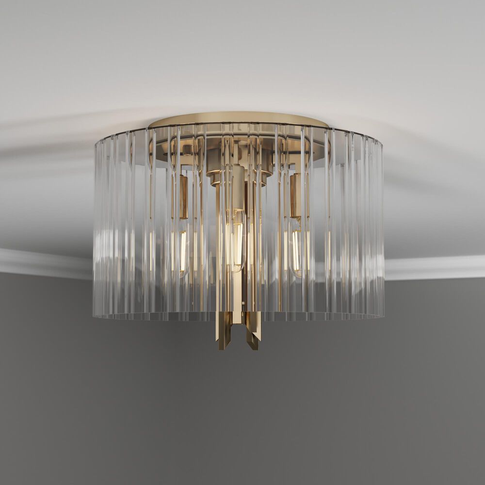 Hunter Gatz 4-Light Flush Mount in Alturas Gold, , large