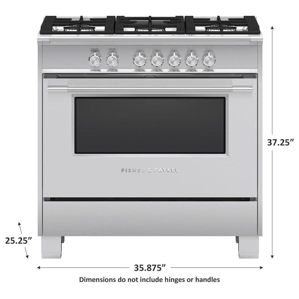 Fisher &amp; Paykel 36&quot; Freestanding Classic Gas Ranges in Stainless Steel, , large
