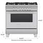 Fisher & Paykel 36" Freestanding Classic Gas Ranges in Stainless Steel, , large